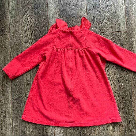 Chloe Long-Sleeve Ruffle-Trim Shift Dress Red Pink Holiday Special Occassion 18 - Picture 7 of 8